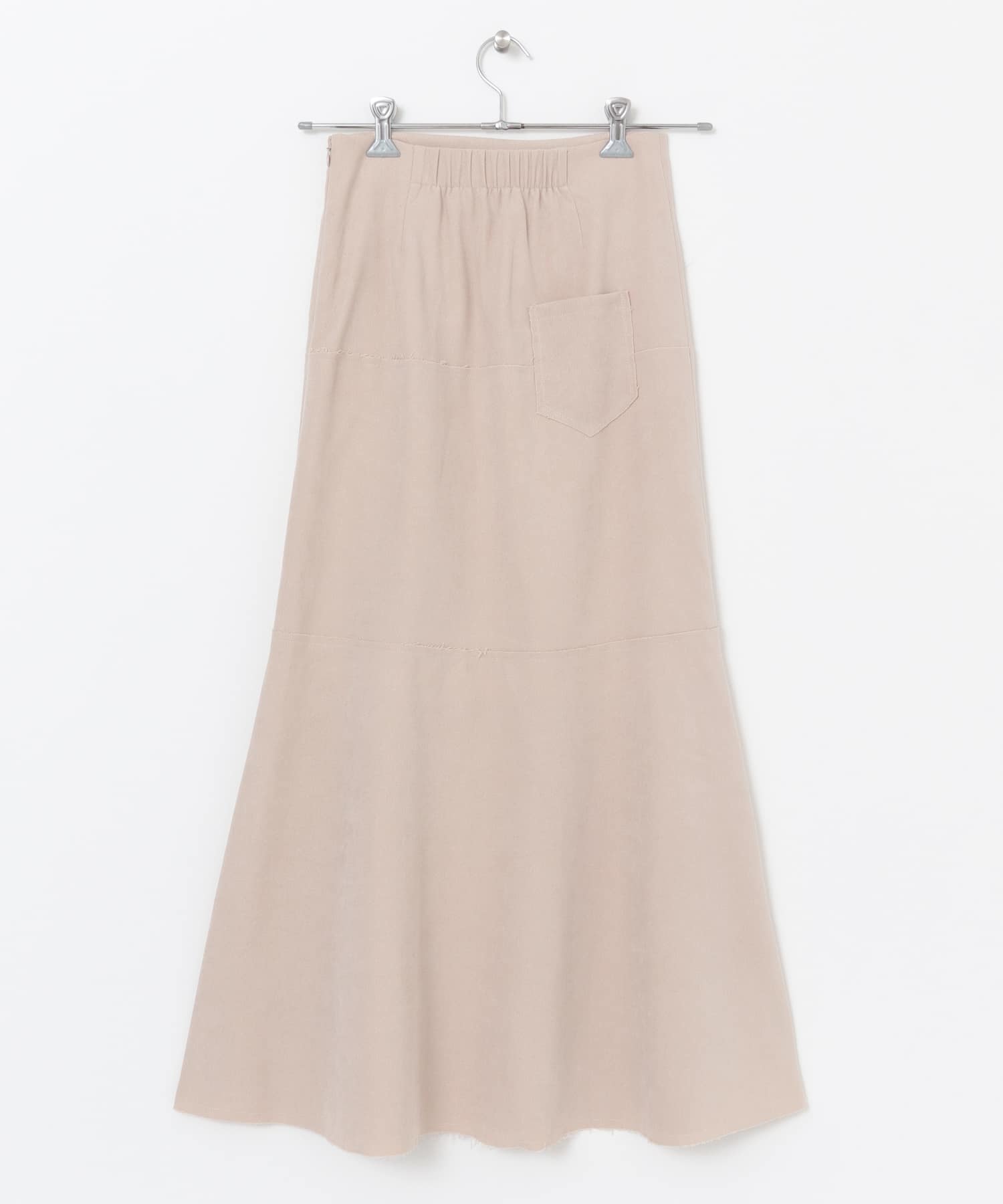 カットオフ切替ロングスカート L.BEIGE one