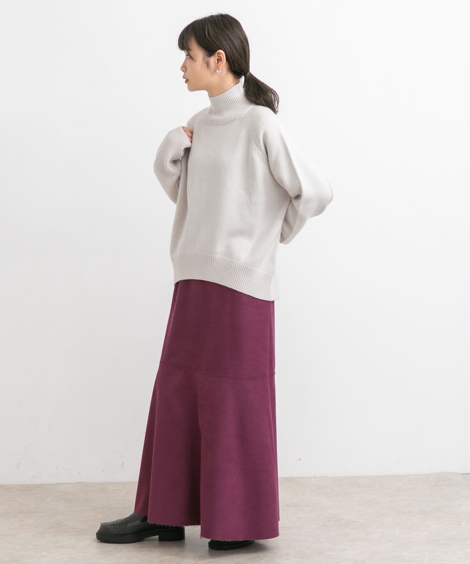 カットオフ切替ロングスカート CASSIS one