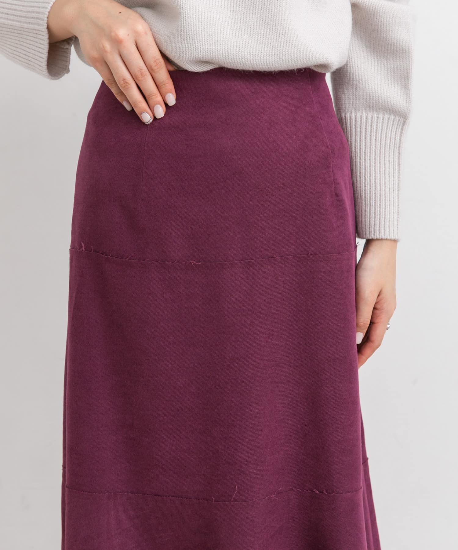 カットオフ切替ロングスカート CASSIS one