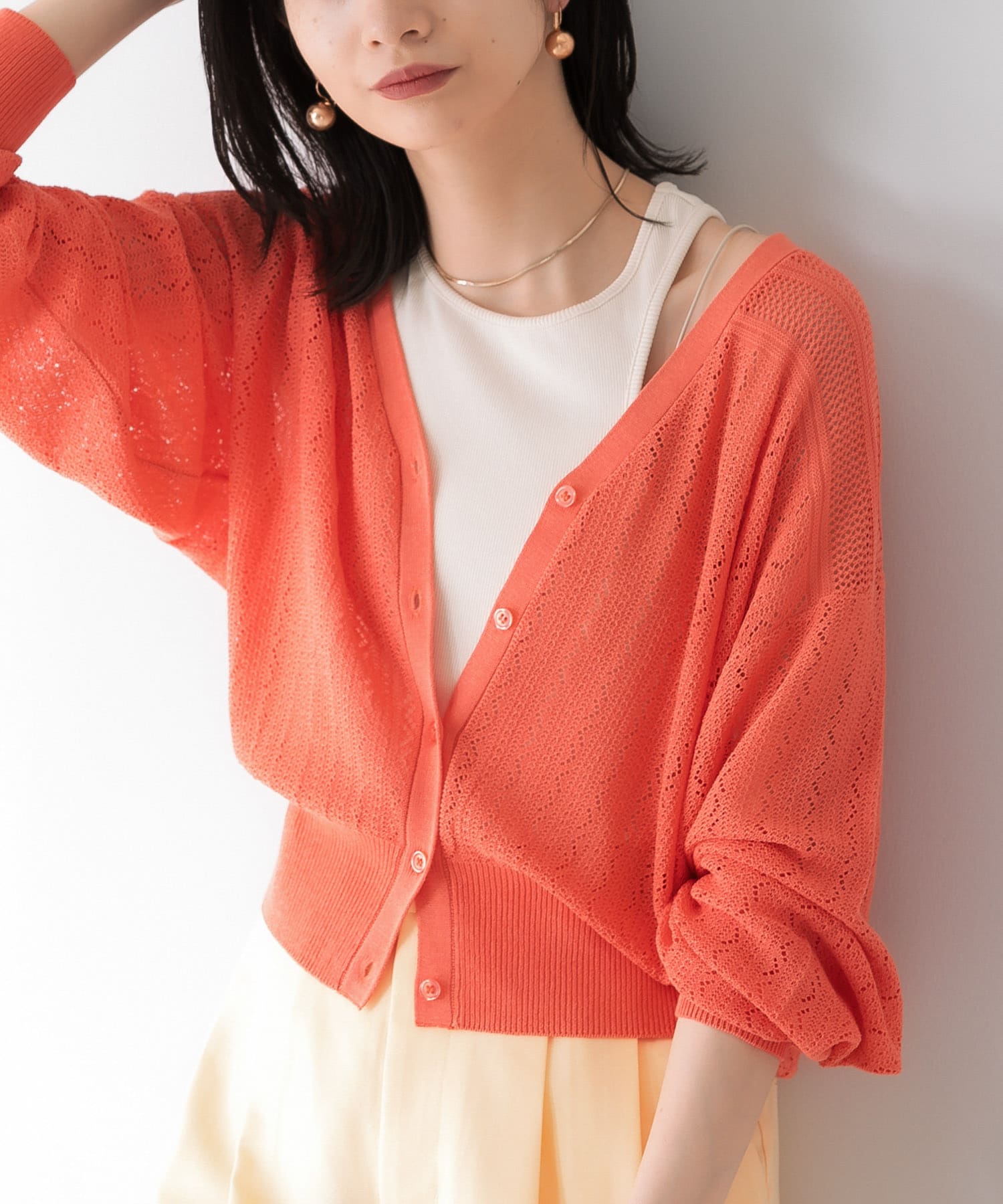 身長：159cm サイズ：one