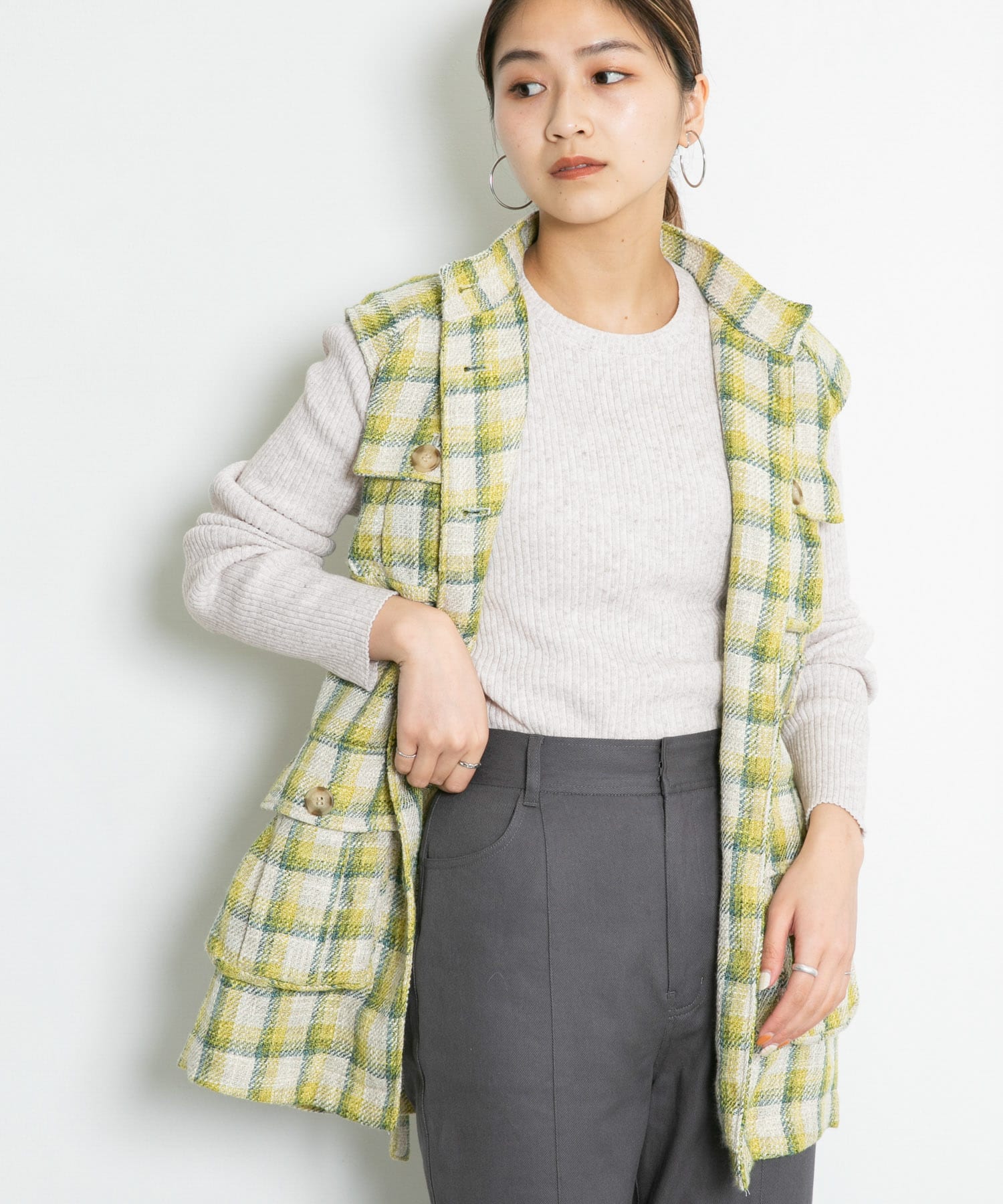 身長：165cm サイズ：one