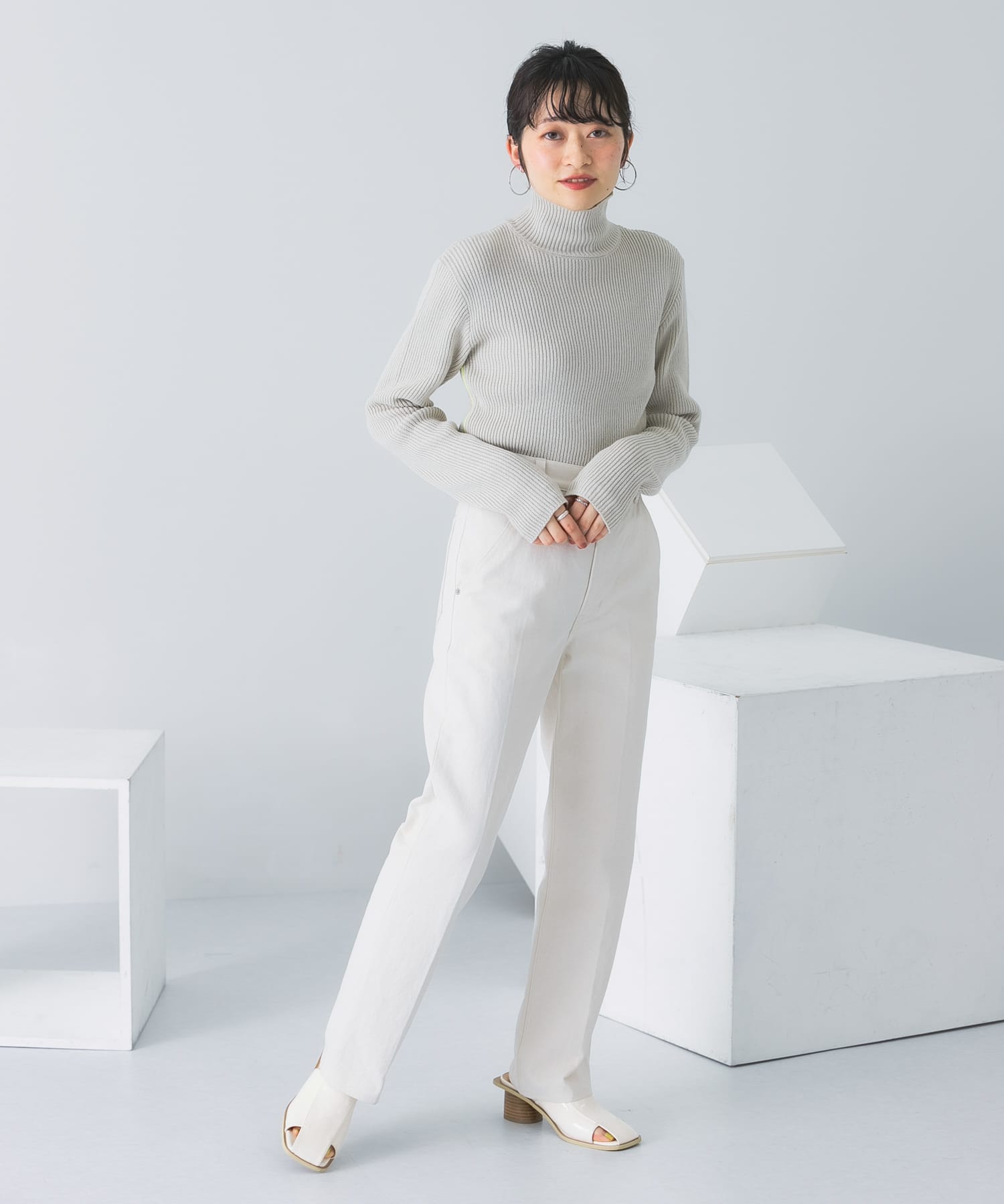 センタープレスストレートデニム NATURAL 36