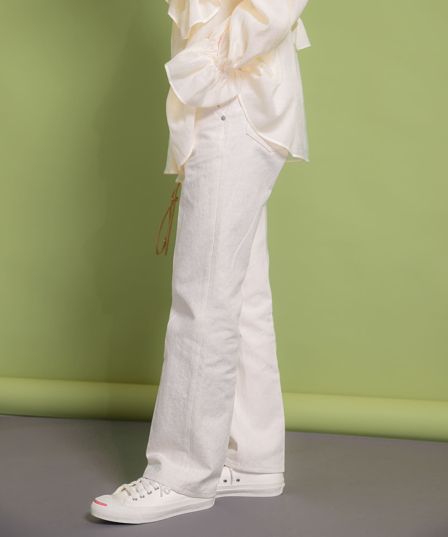 センタープレスストレートデニム NATURAL 36