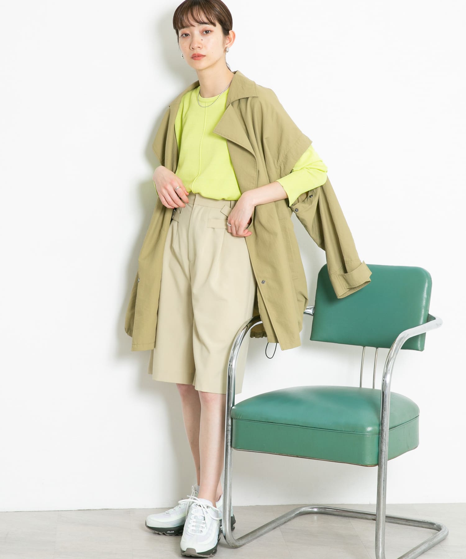 サイドベルトハーフパンツ BEIGE one