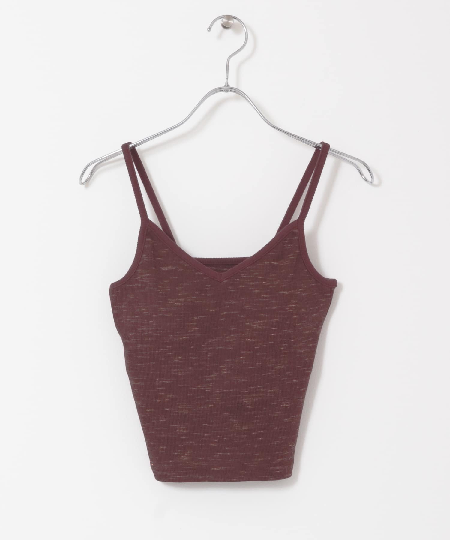 メランジクロップドキャミソール BURGUNDY 36