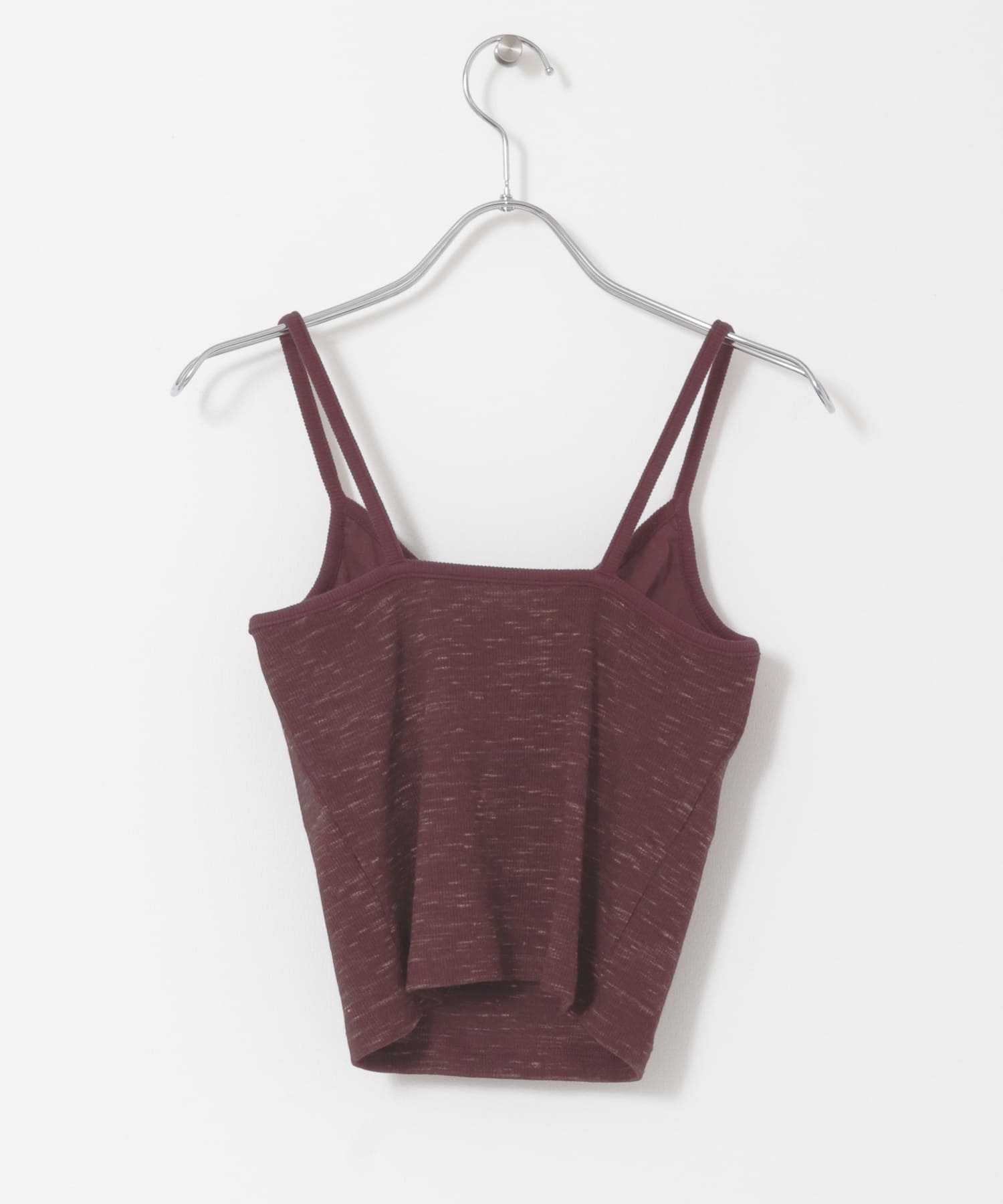 メランジクロップドキャミソール BURGUNDY 36