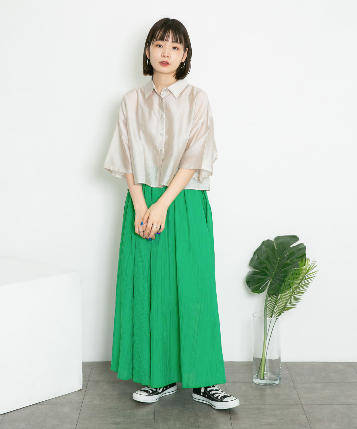身長：160cm サイズ：one