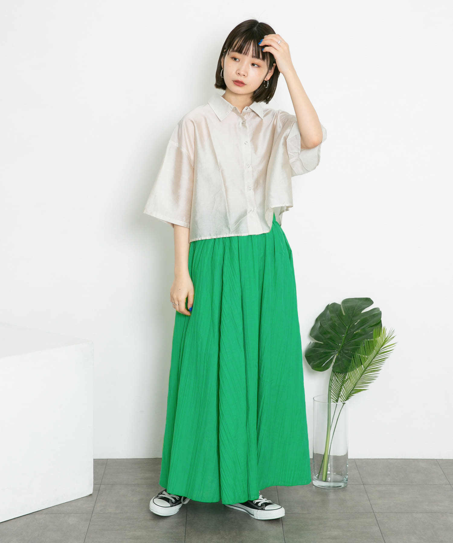身長：160cm サイズ：one