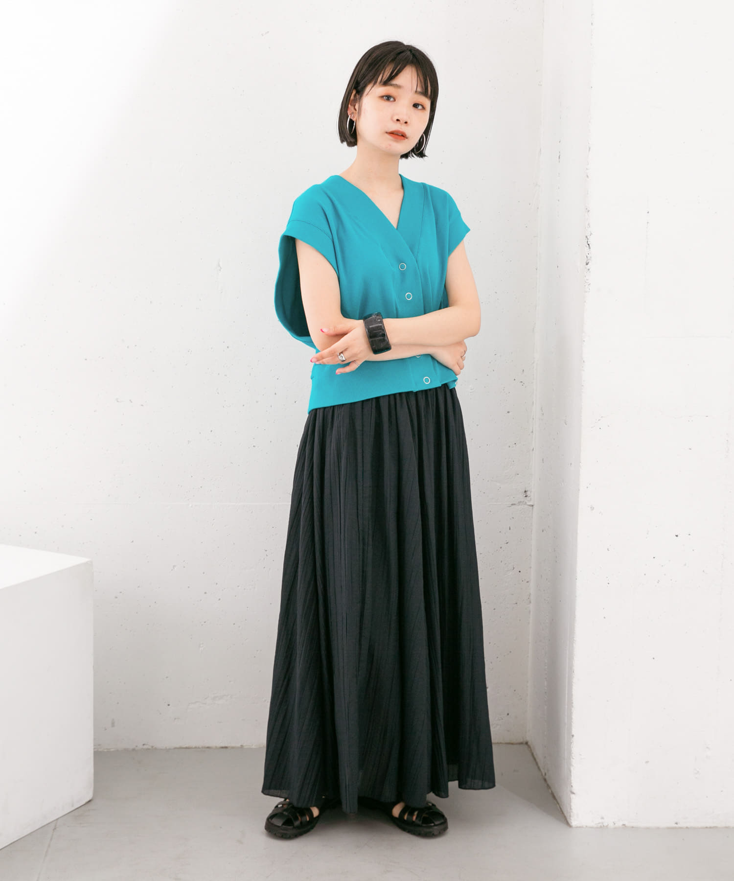 身長：160cm サイズ：one