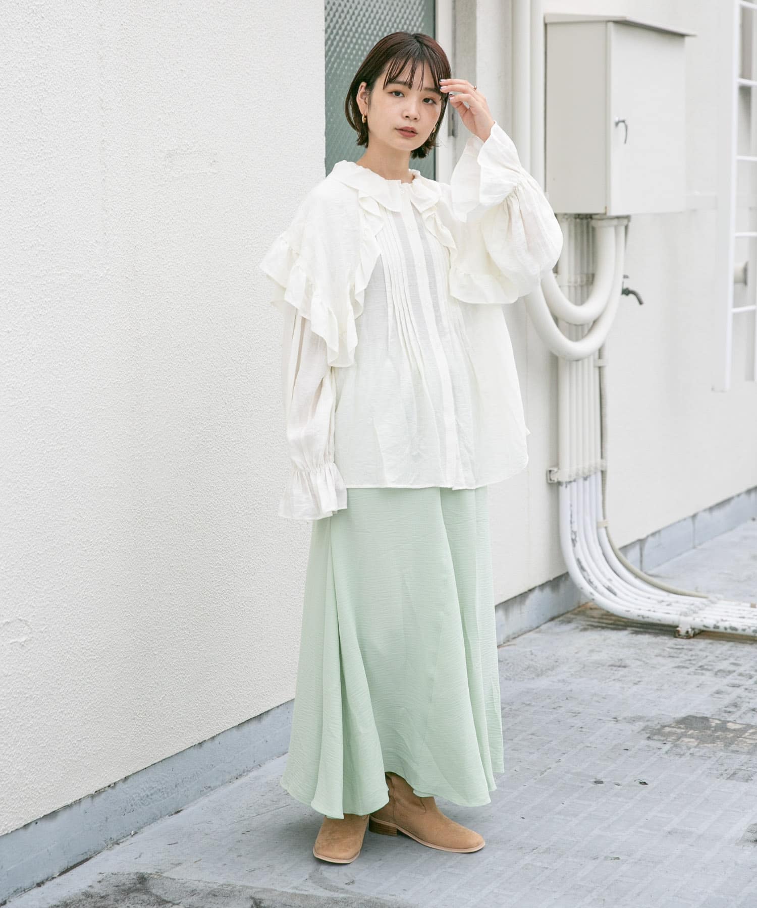身長：160cm サイズ：one
