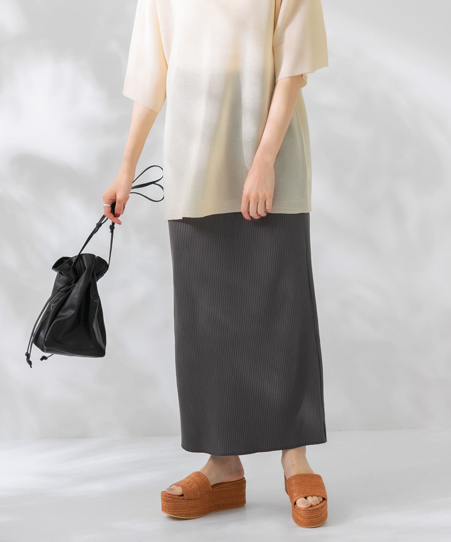 身長：159cm サイズ：one