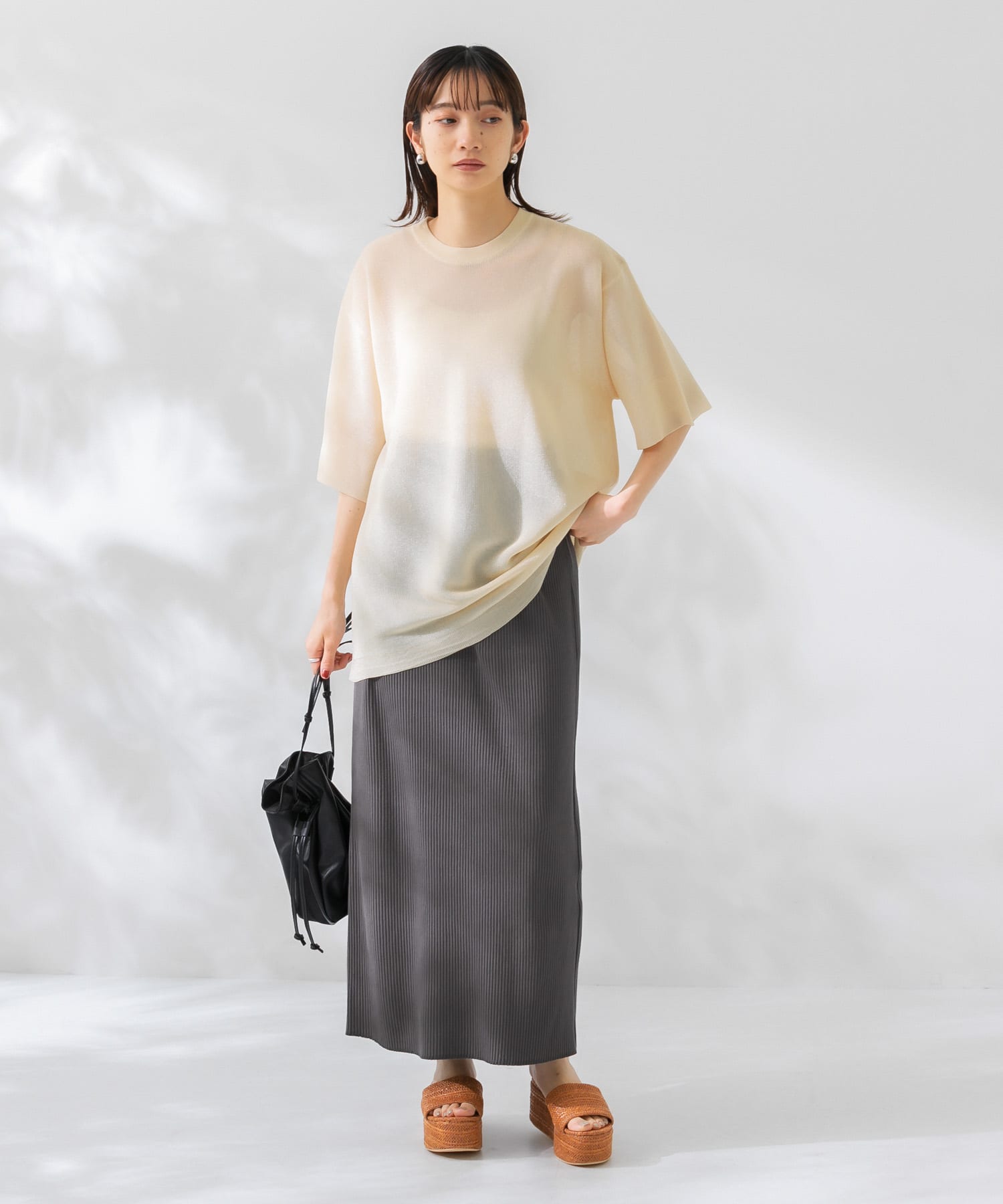 身長：159cm サイズ：one