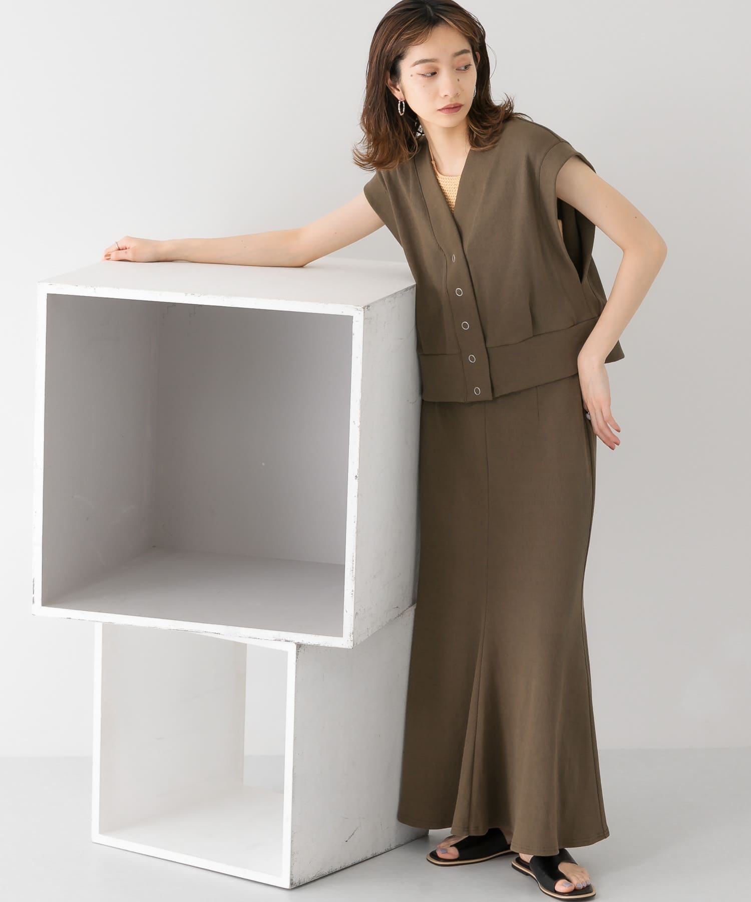 身長：159cm サイズ：one