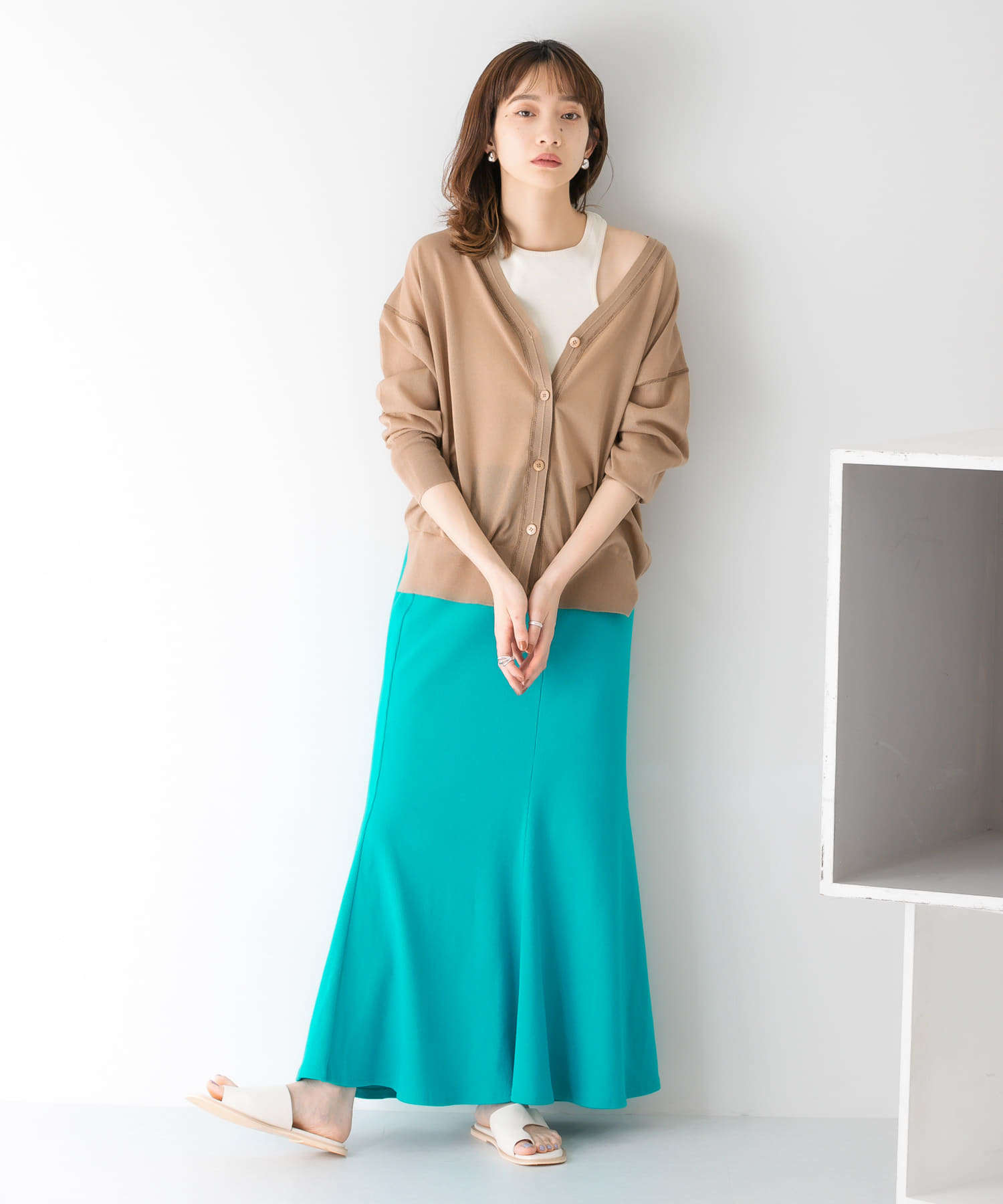 身長：159cm サイズ：one