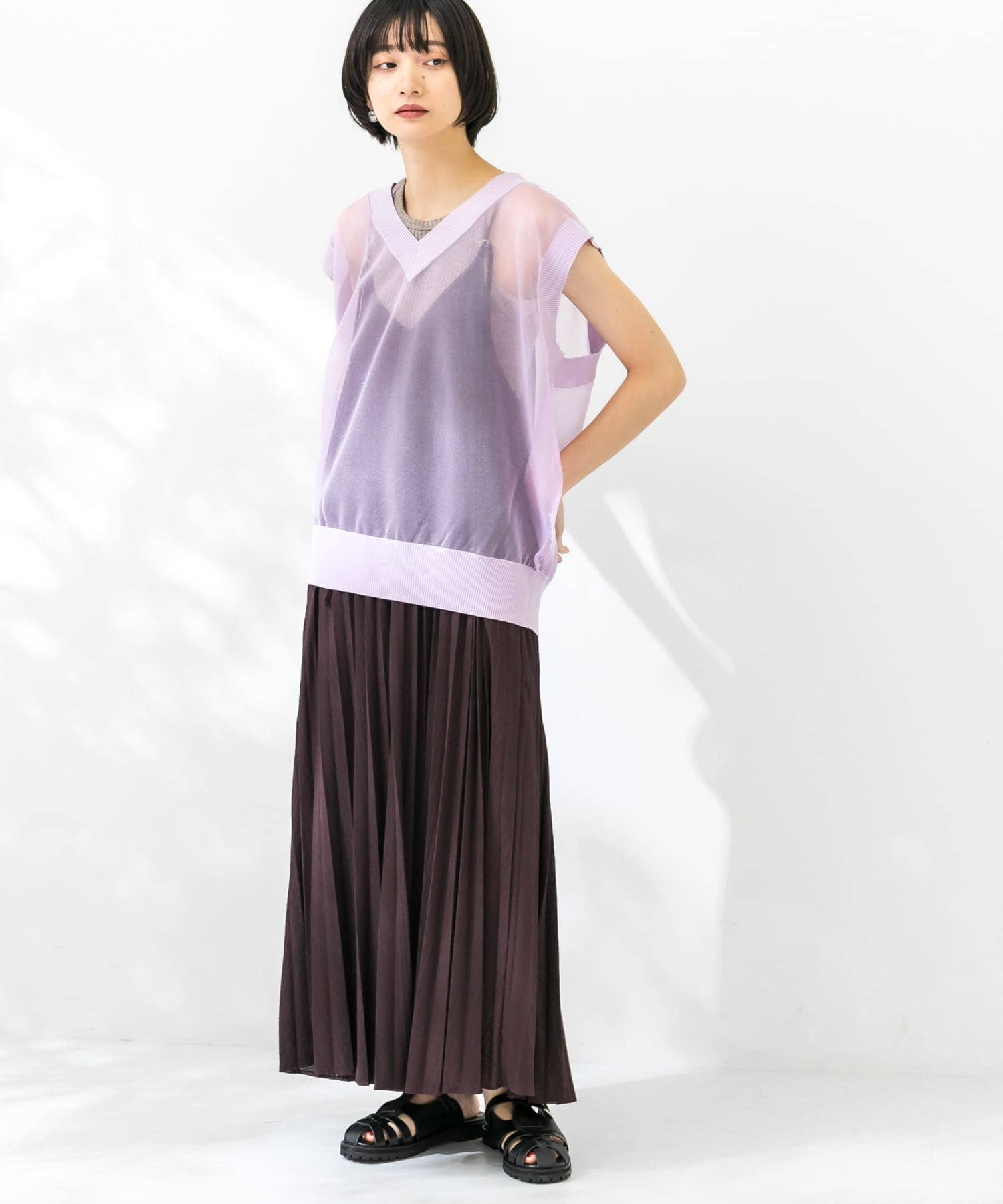 身長：159cm サイズ：one