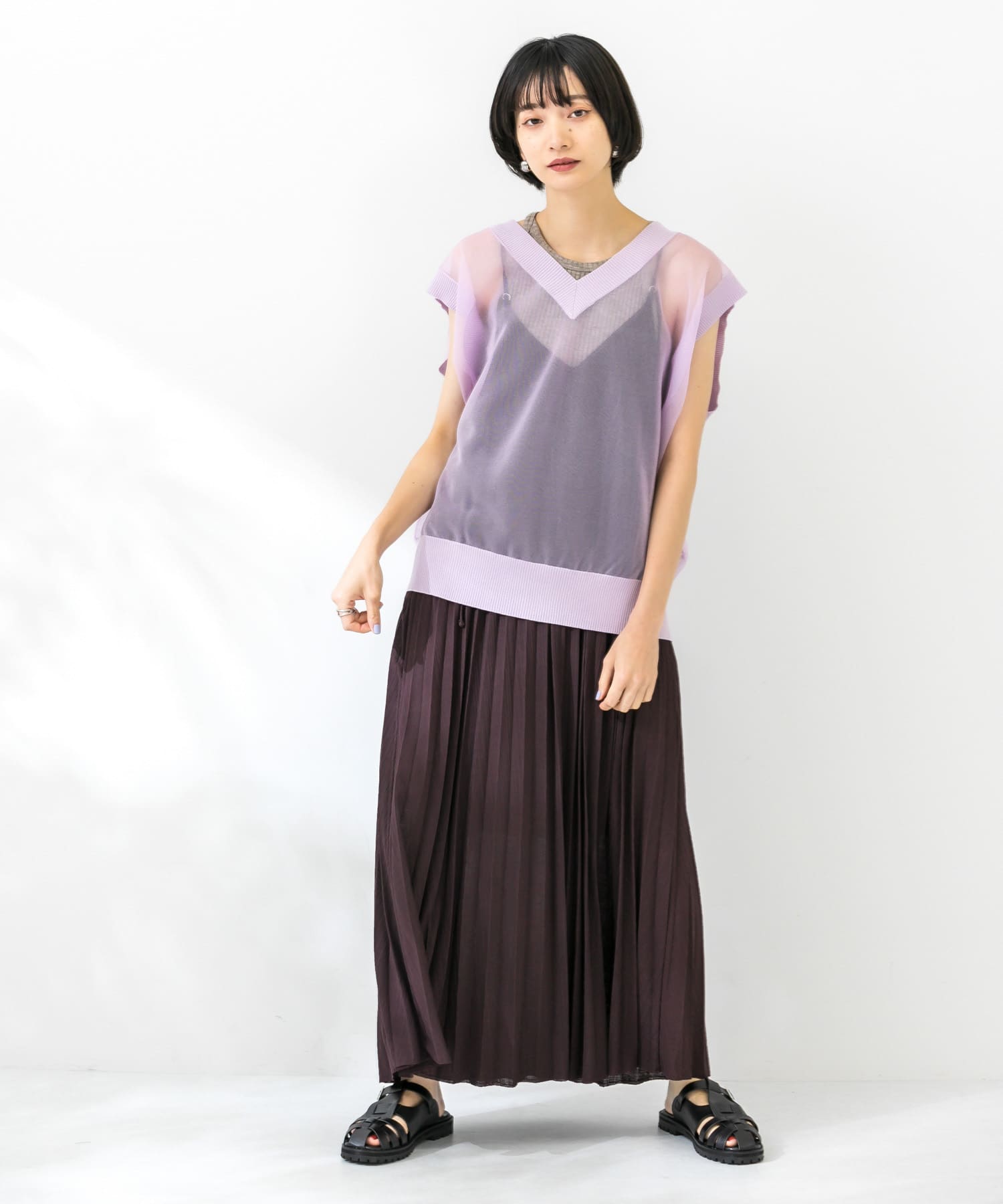 身長：159cm サイズ：one