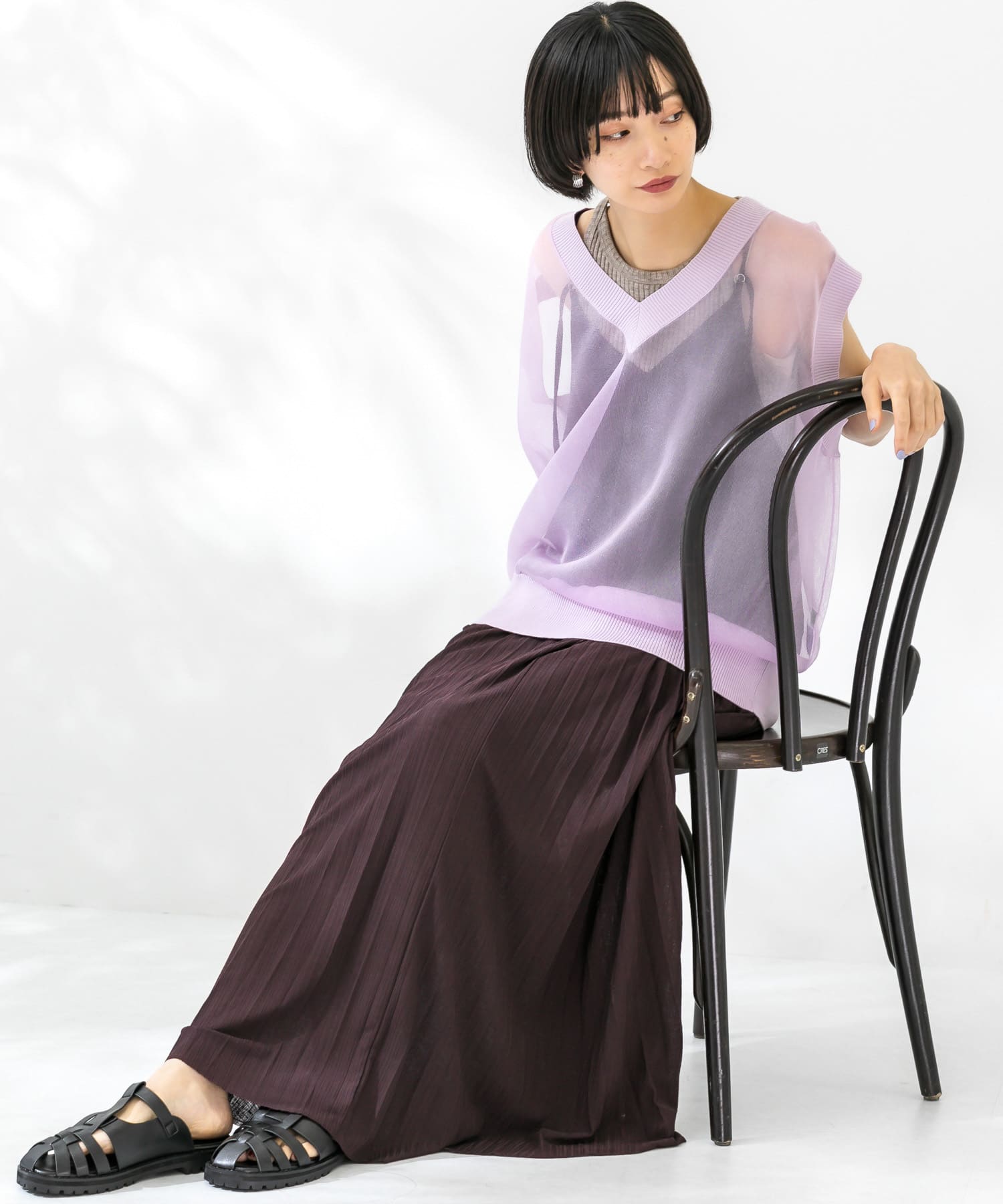 身長：159cm サイズ：one