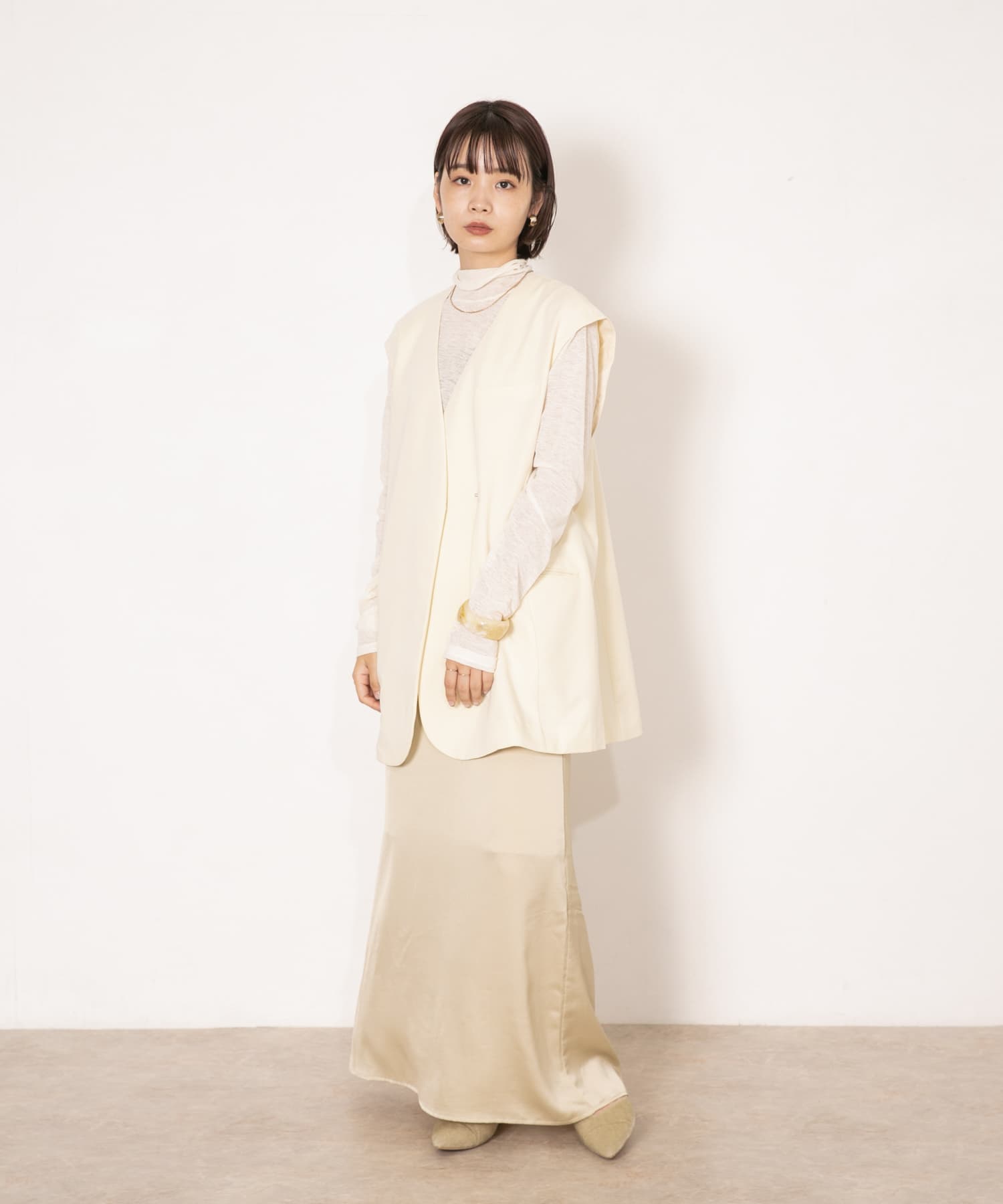 身長：159cm サイズ：one