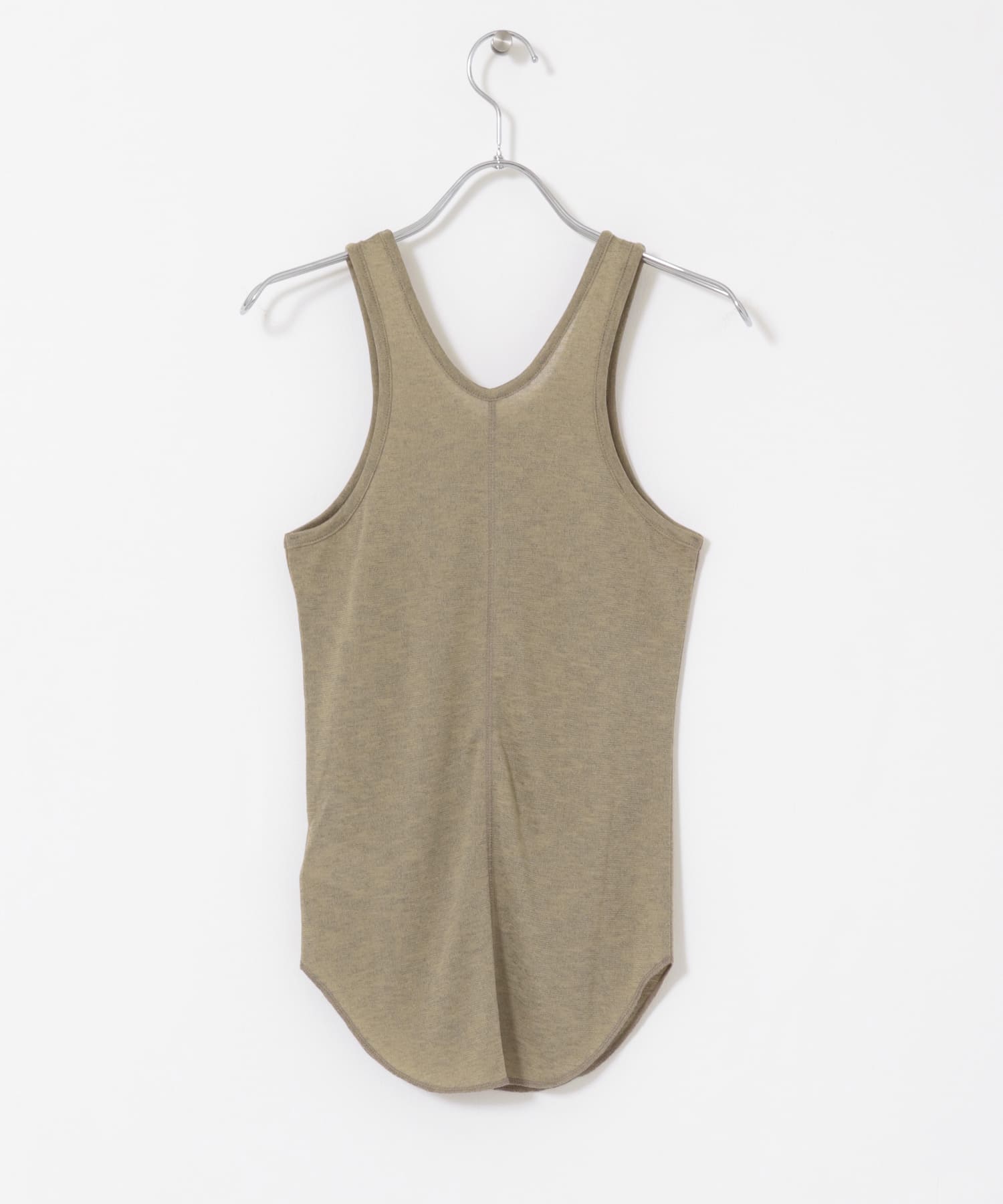 リネンライクタンクトップ BEIGE one