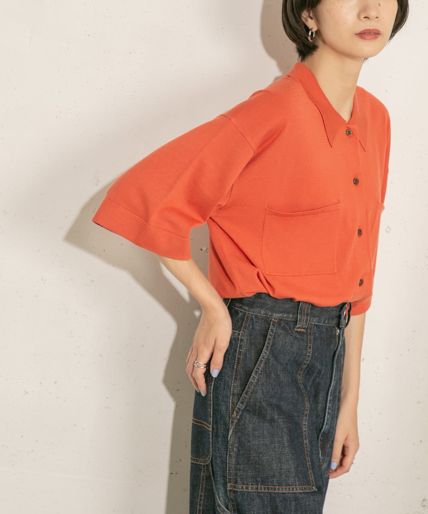 身長：159cm サイズ：one
