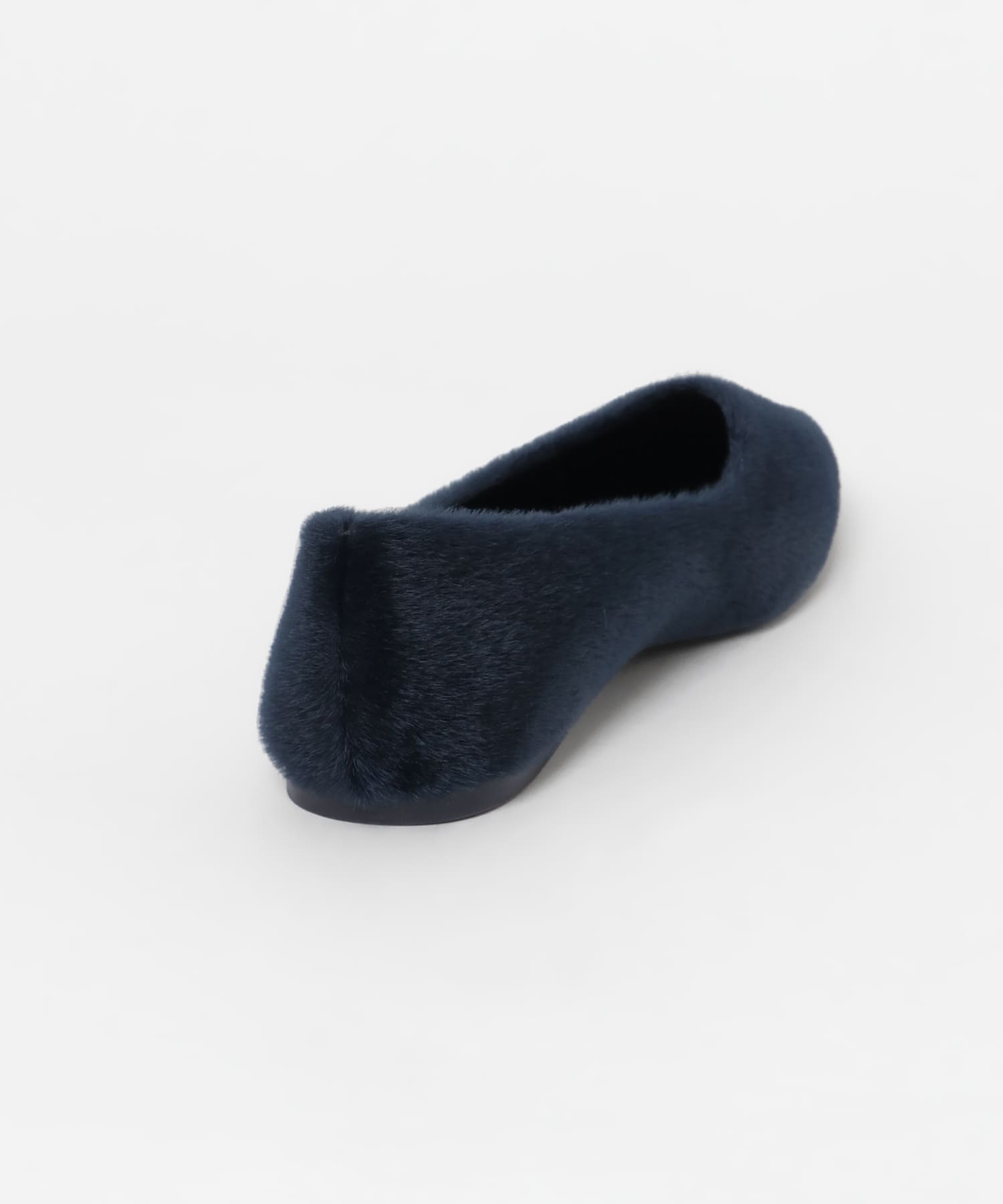 ポインテッドトゥフェイクファーパンプス NAVY 36