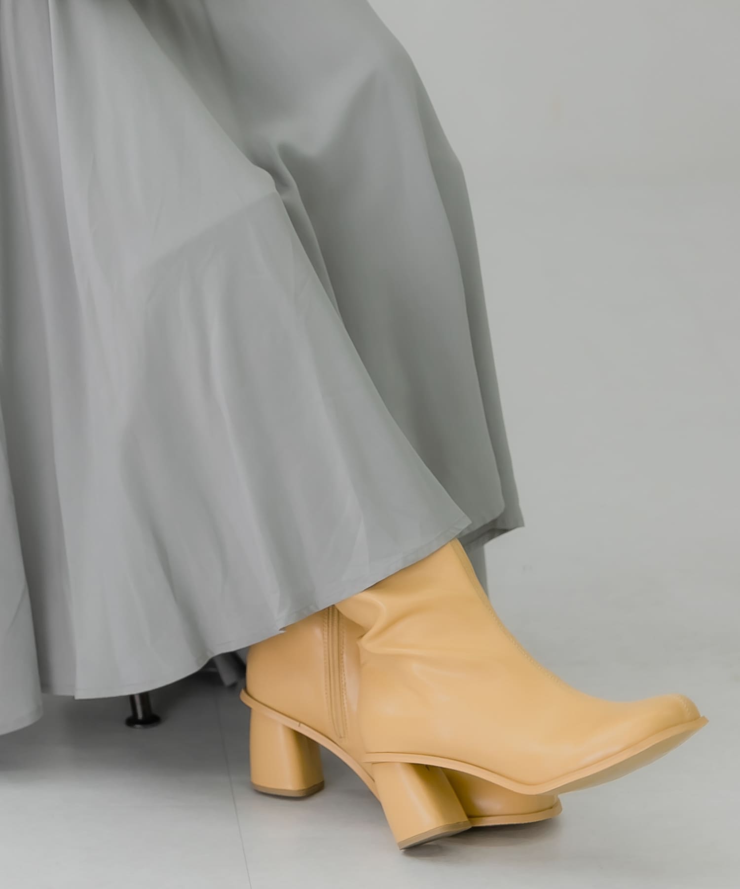 フェイクレザーロングブーツ BEIGE 36