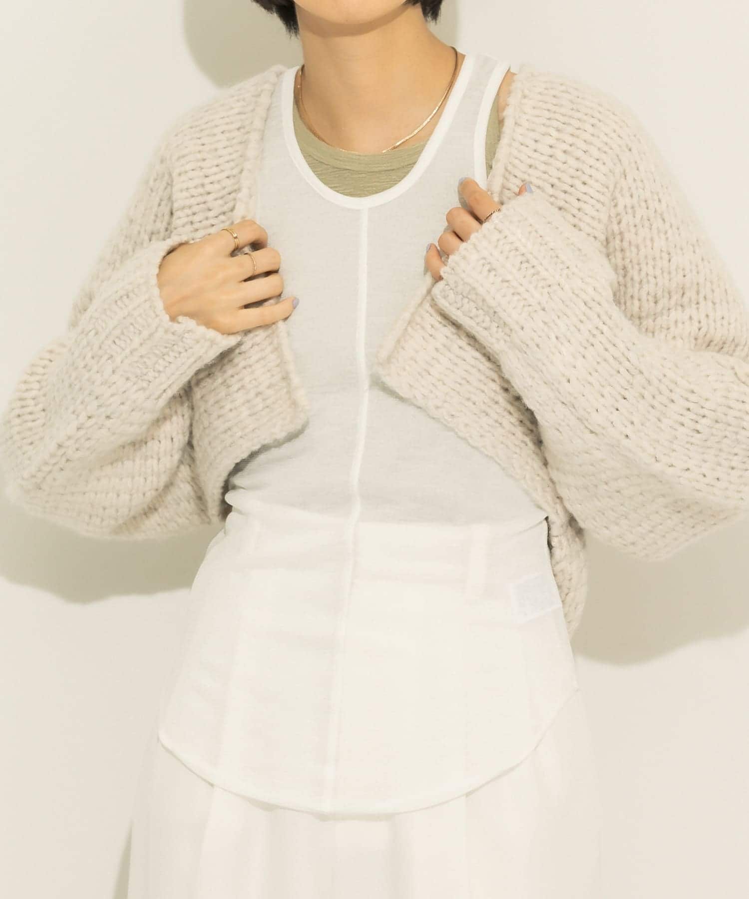 身長：159cm サイズ：one