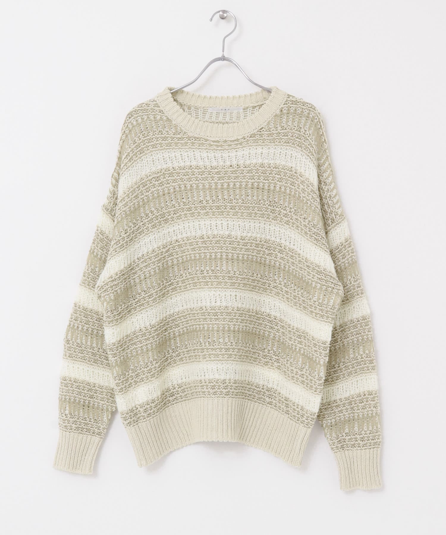 透かし編みルーズニット BEIGE one