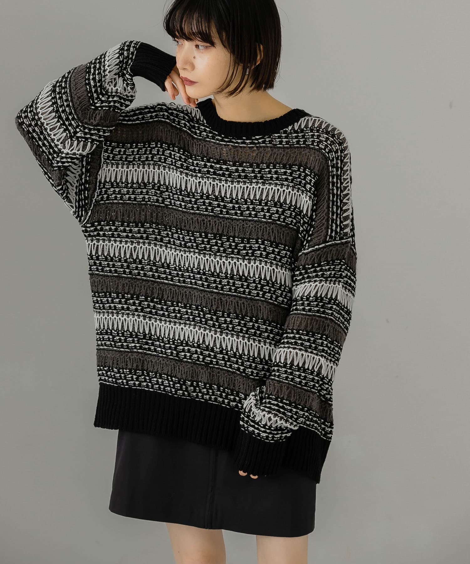 身長：159cm サイズ：one