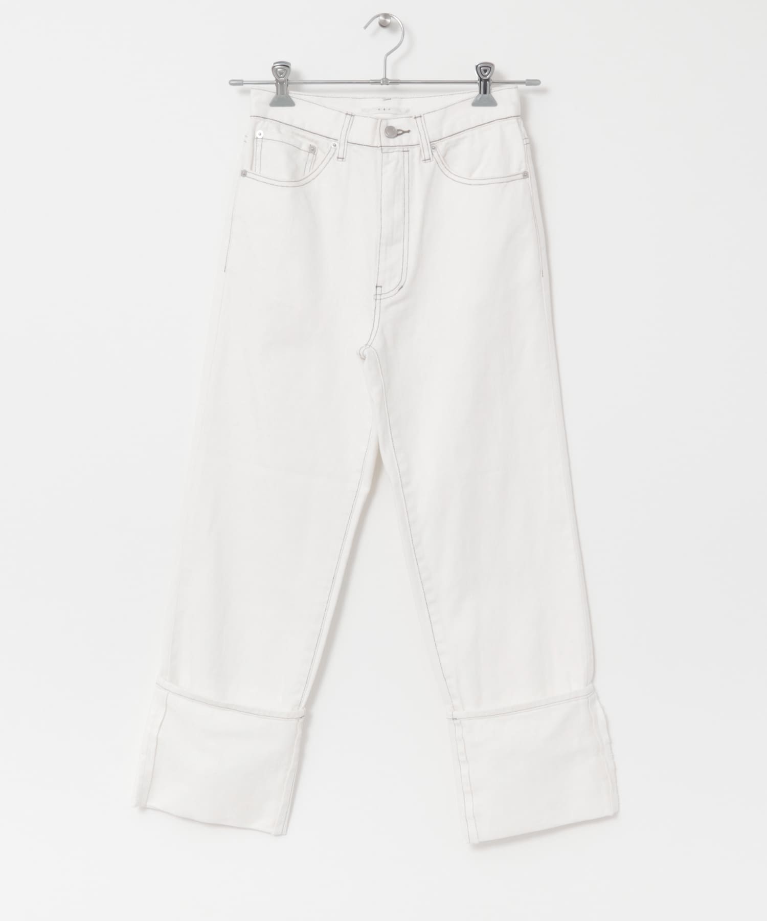 ターンアップストレートデニム WHITE 36