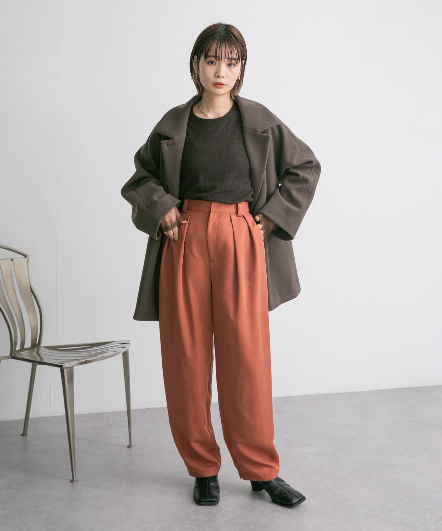 身長：160cm サイズ：one
