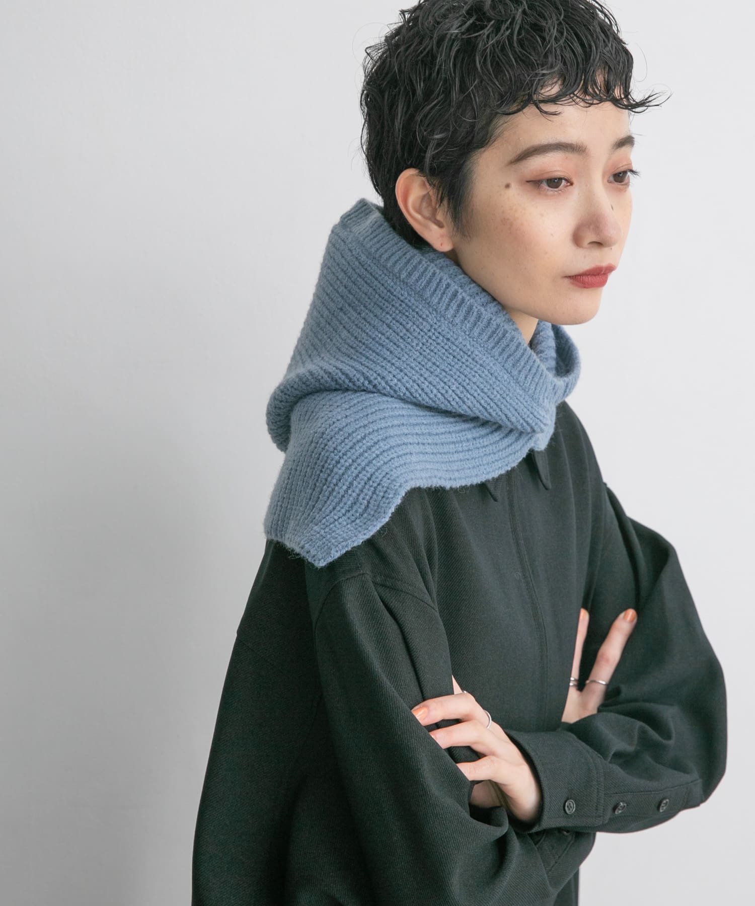 ビッグニットバラクラバ BLUE one