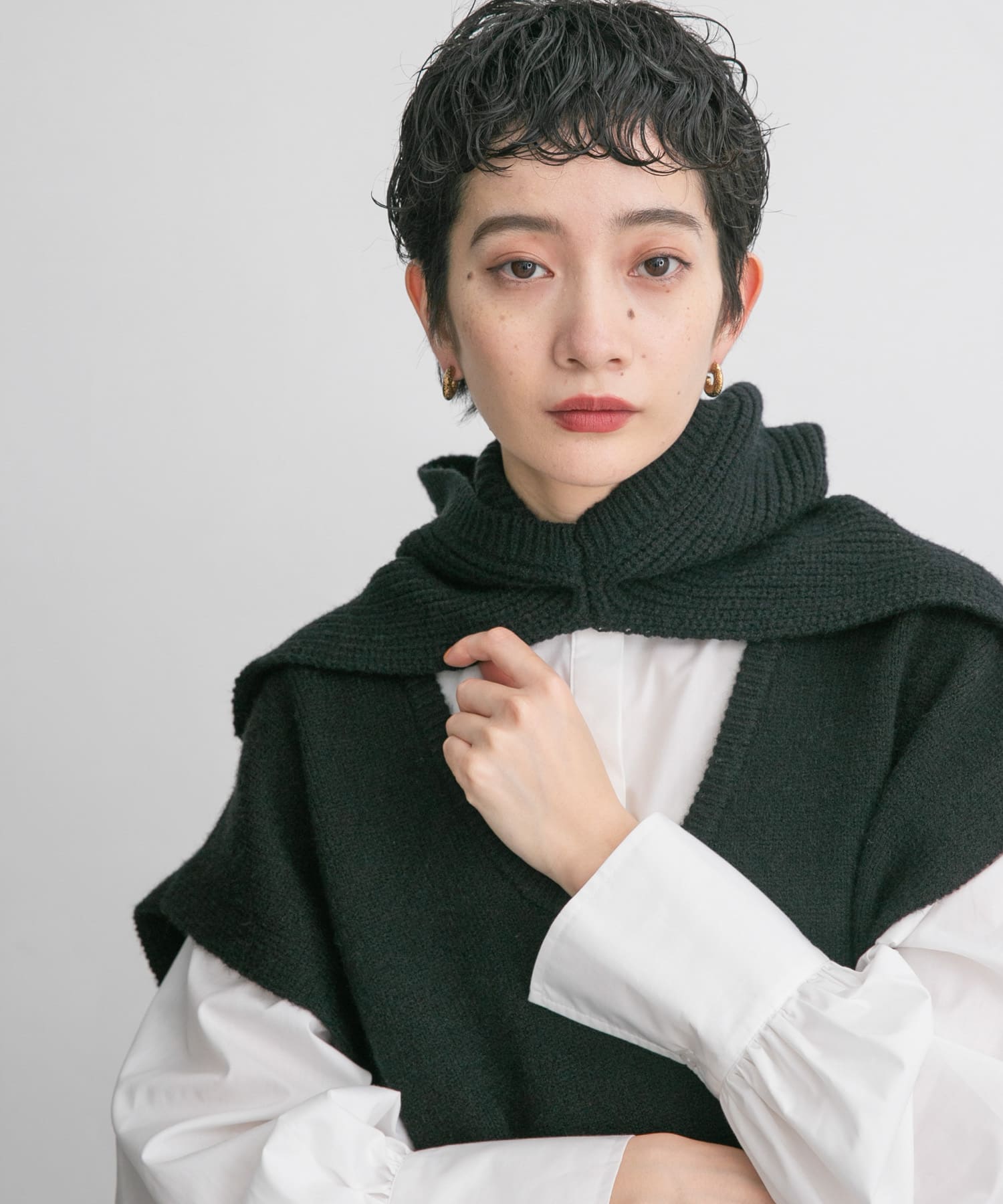 ビッグニットバラクラバ BLACK one