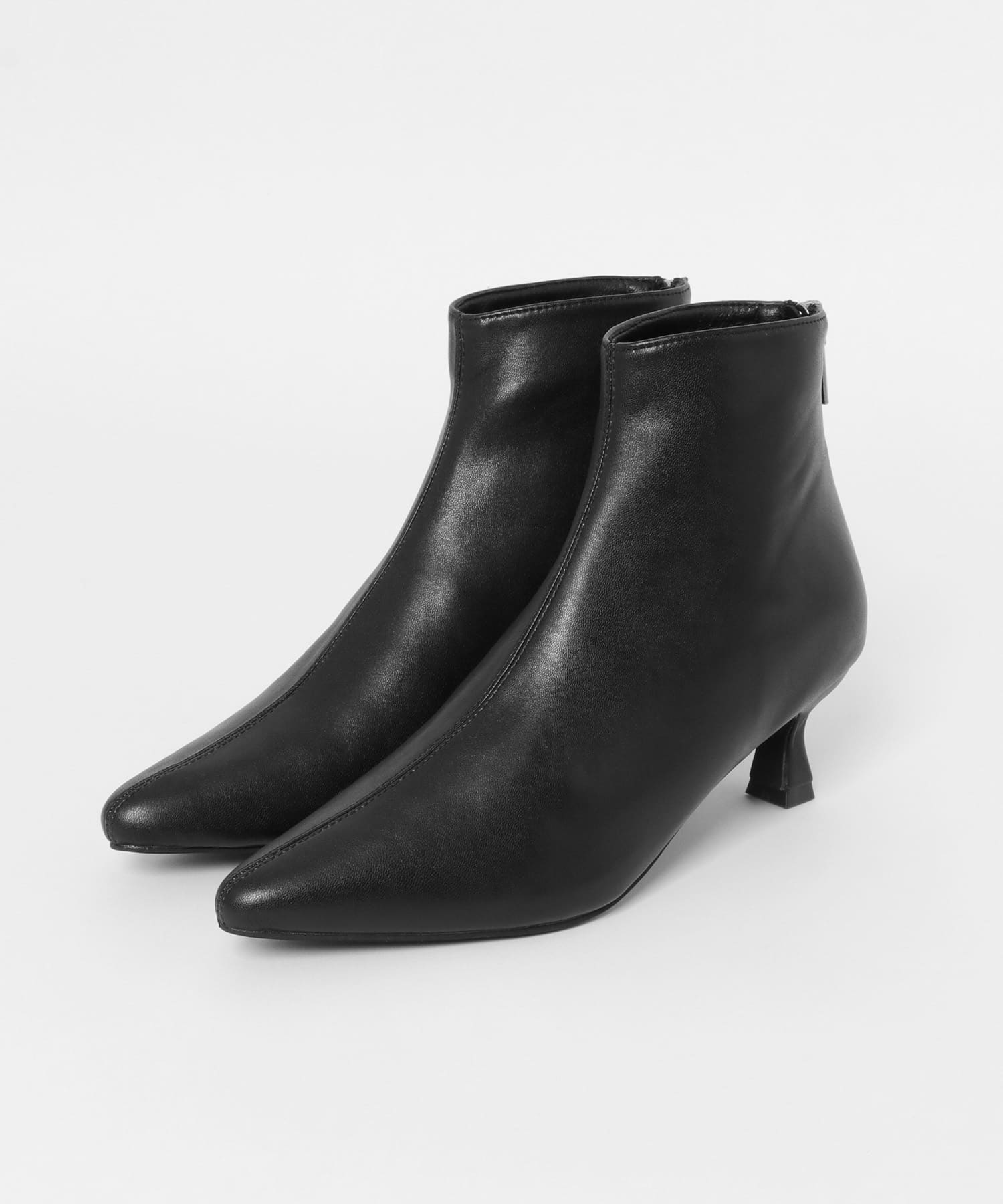 ポインテッドトゥストレッチブーティー BLACK 36