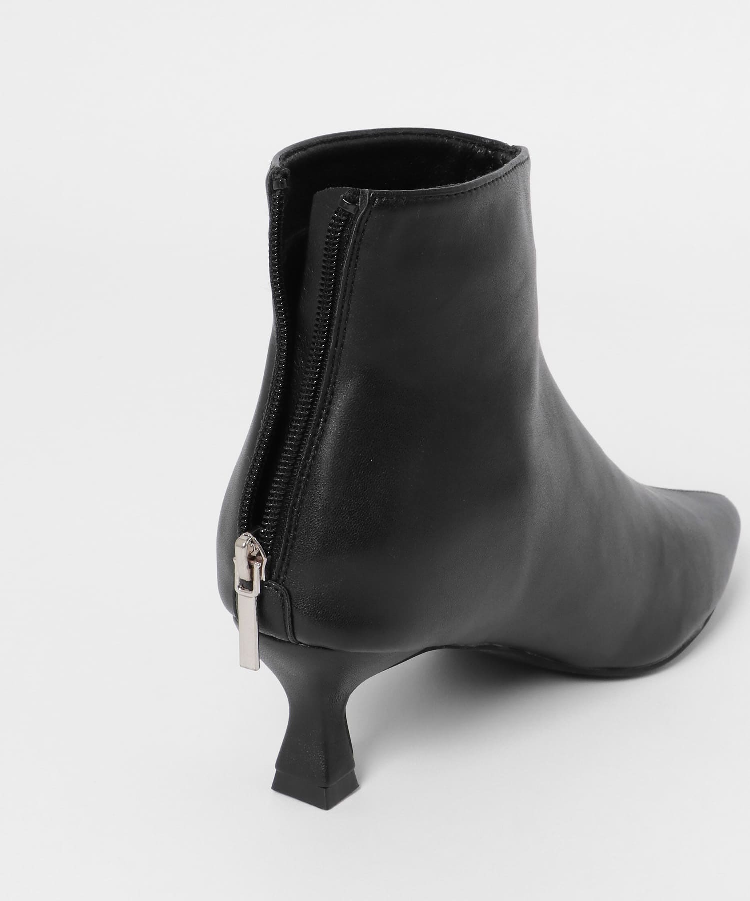 ポインテッドトゥストレッチブーティー BLACK 36