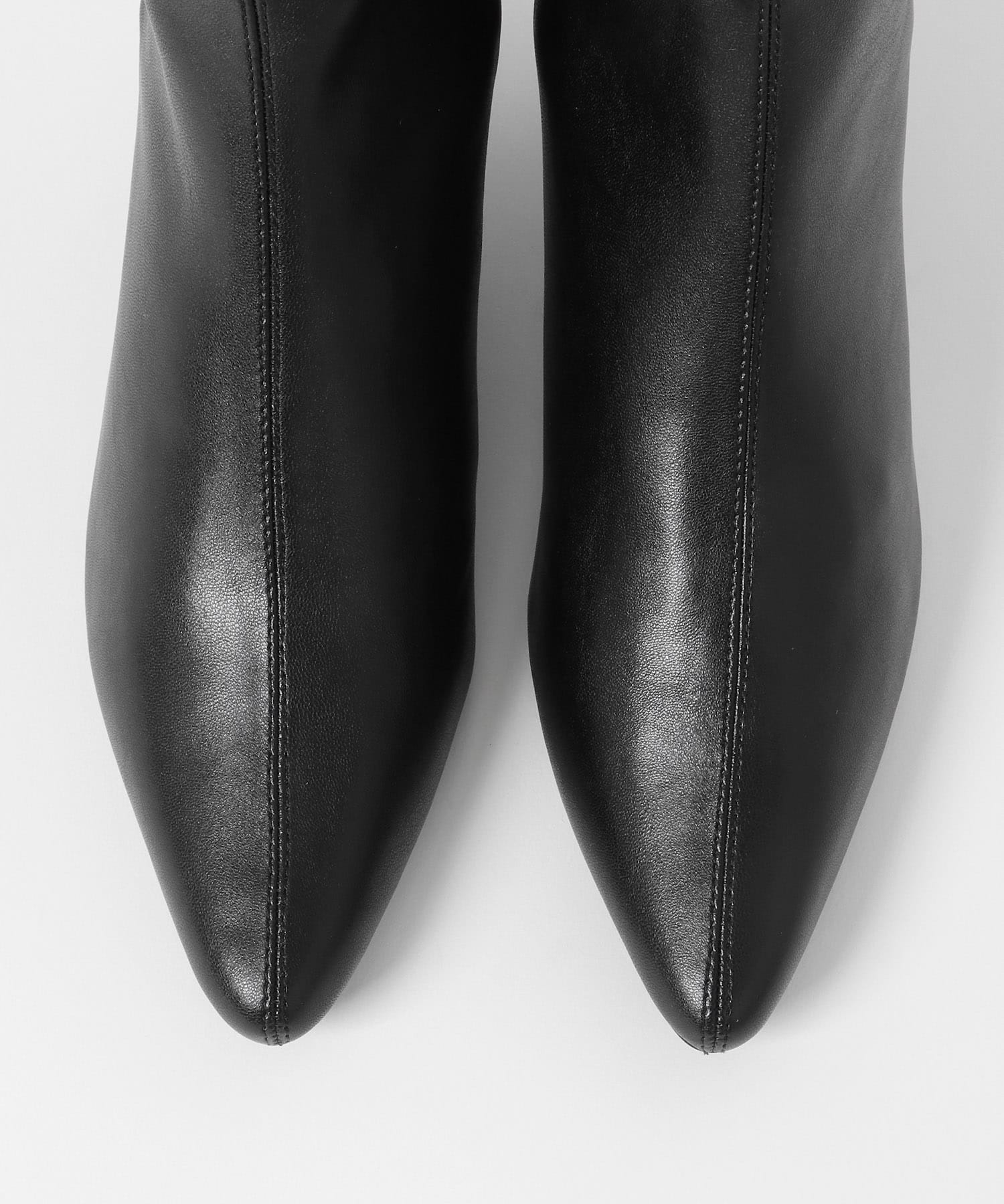 ポインテッドトゥストレッチブーティー BLACK 36