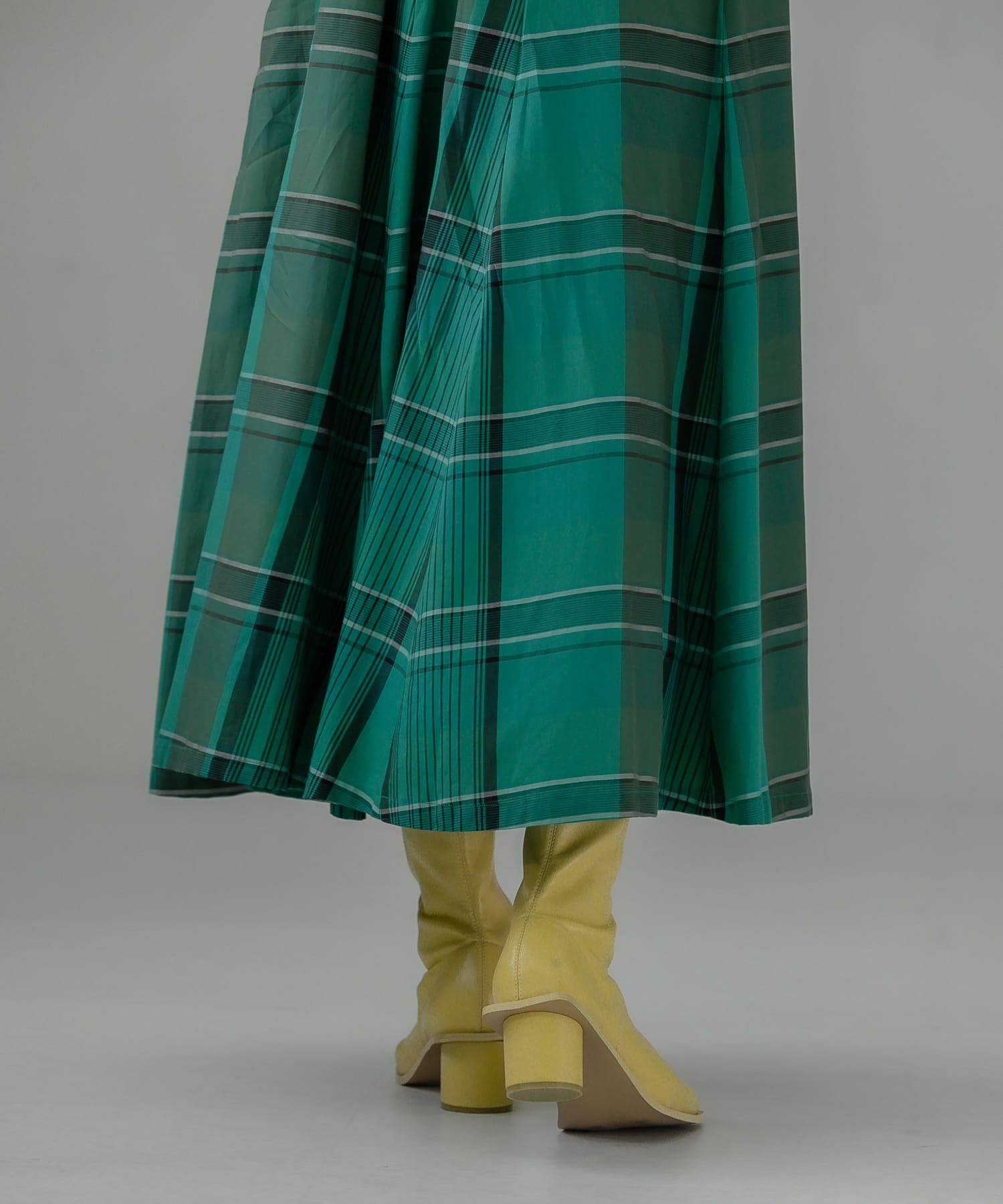 パッチワークストレッチブーツ MUSTARD 36