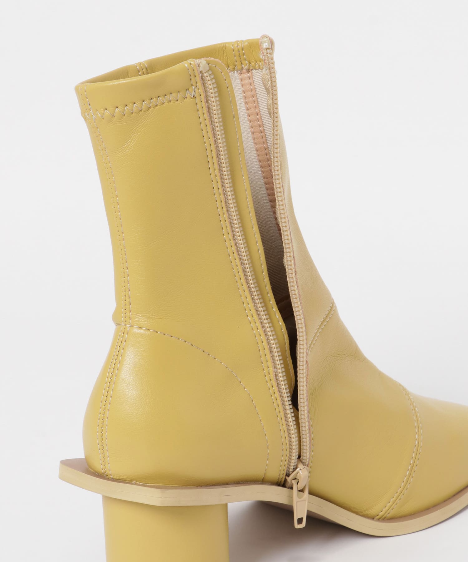 パッチワークストレッチブーツ MUSTARD 36