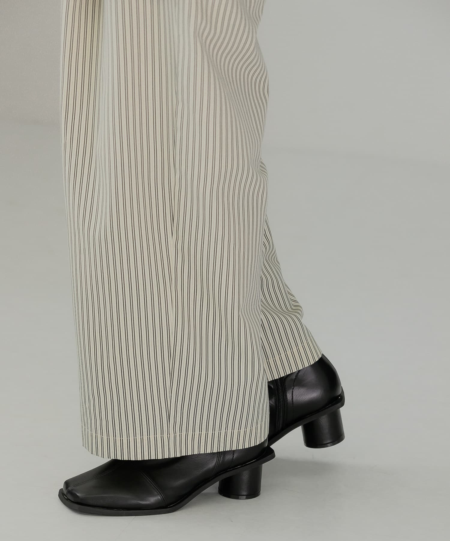 パッチワークストレッチブーツ BLACK 36