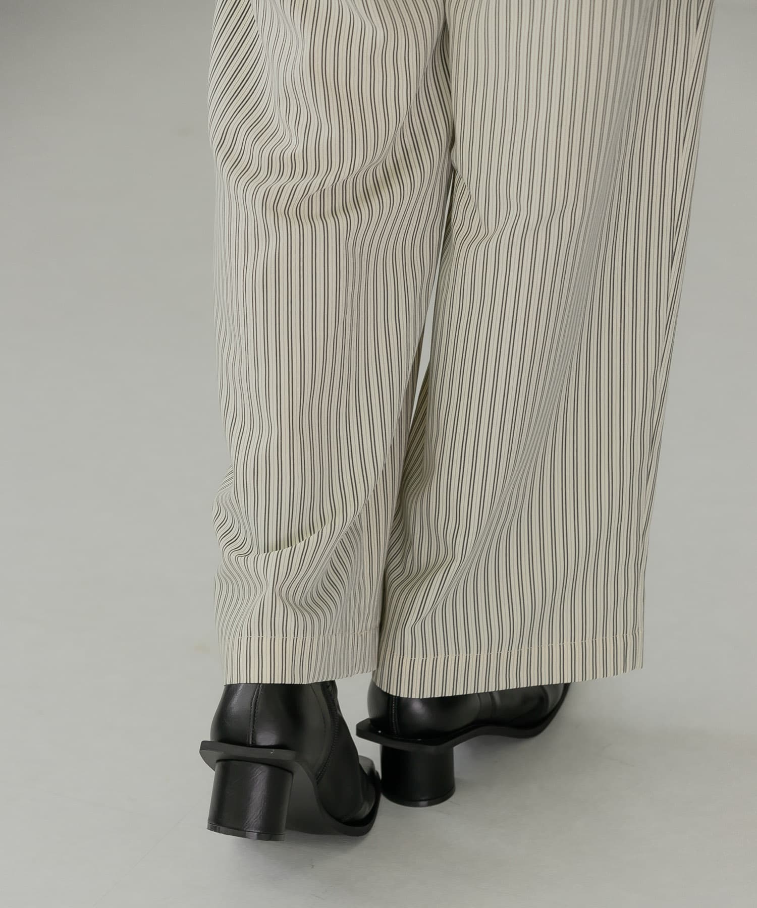 パッチワークストレッチブーツ BLACK 36