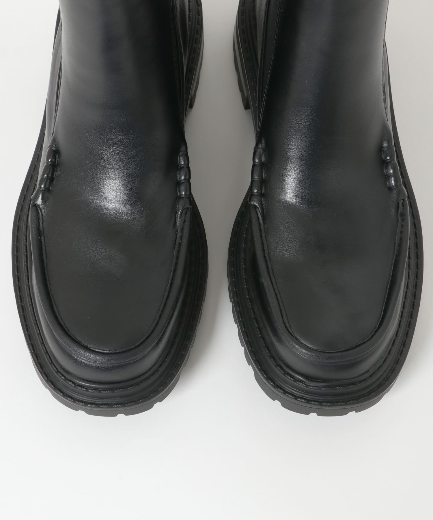 モカシントゥサイドゴアブーツ BLACK 36