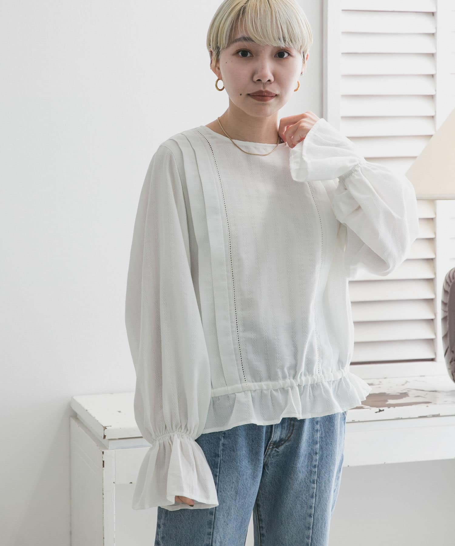 身長：157cm サイズ：one