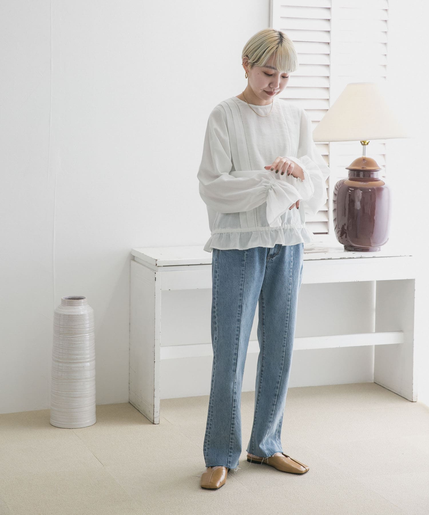 身長：157cm サイズ：one