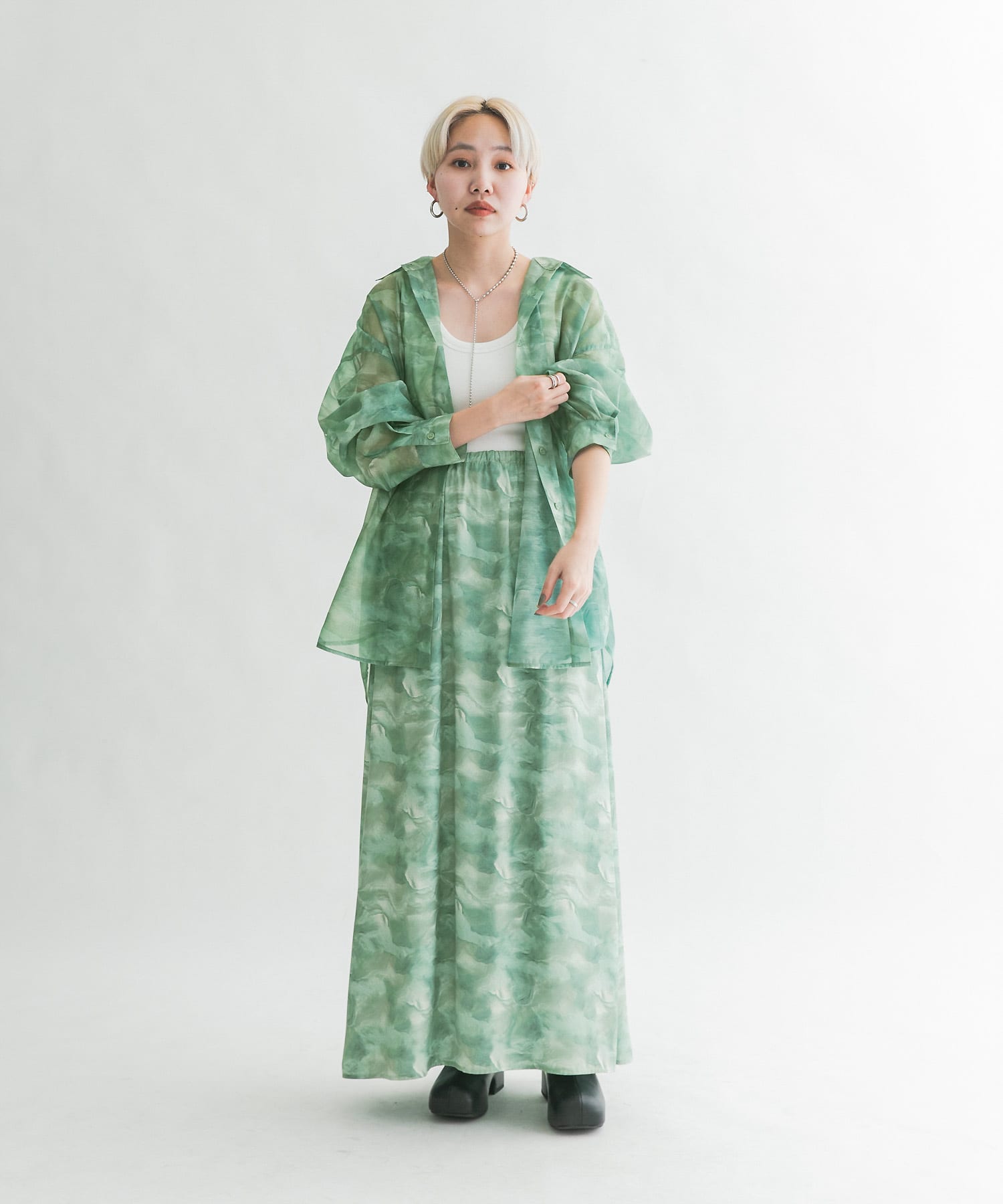身長：157cm サイズ：one
