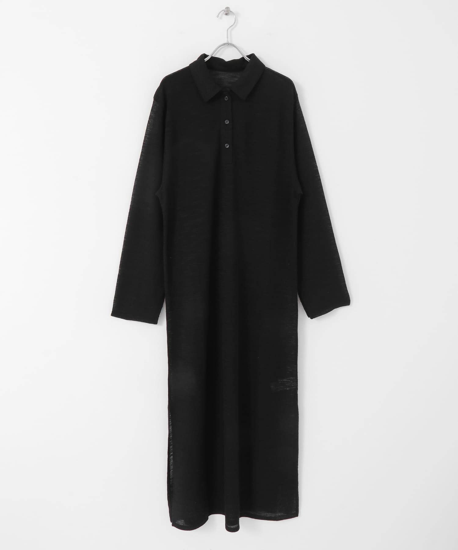 スリットシアーカットワンピース BLACK one