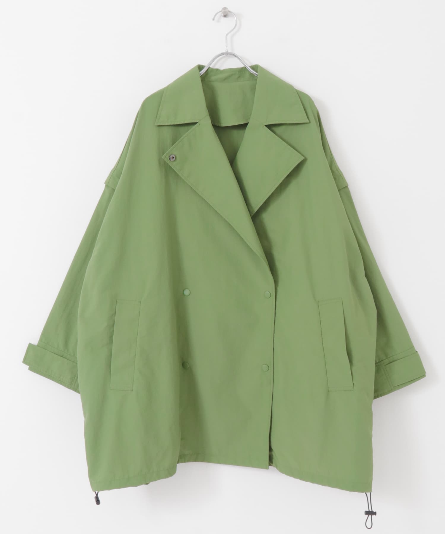 BIGトレンチポンチョ IVY GREEN one