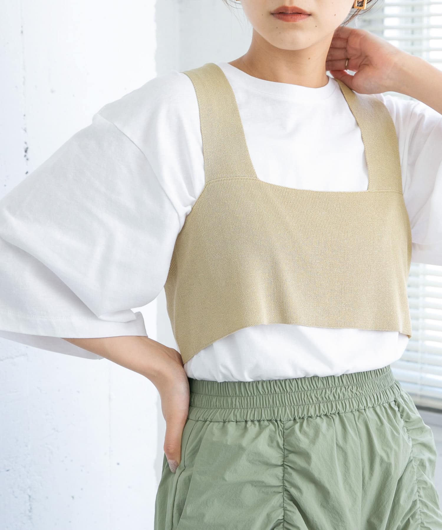 身長：165cm サイズ：one