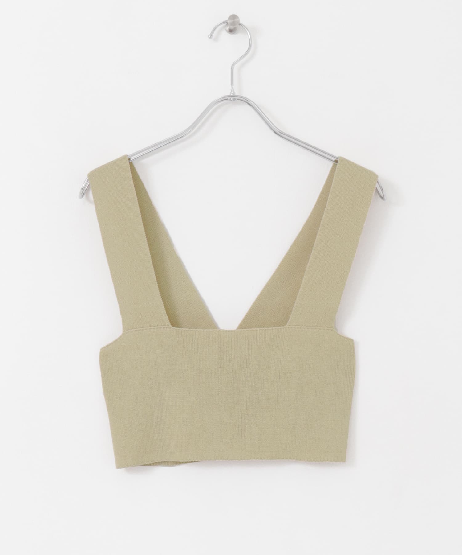 BACKクロスニットビスチェ BEIGE one