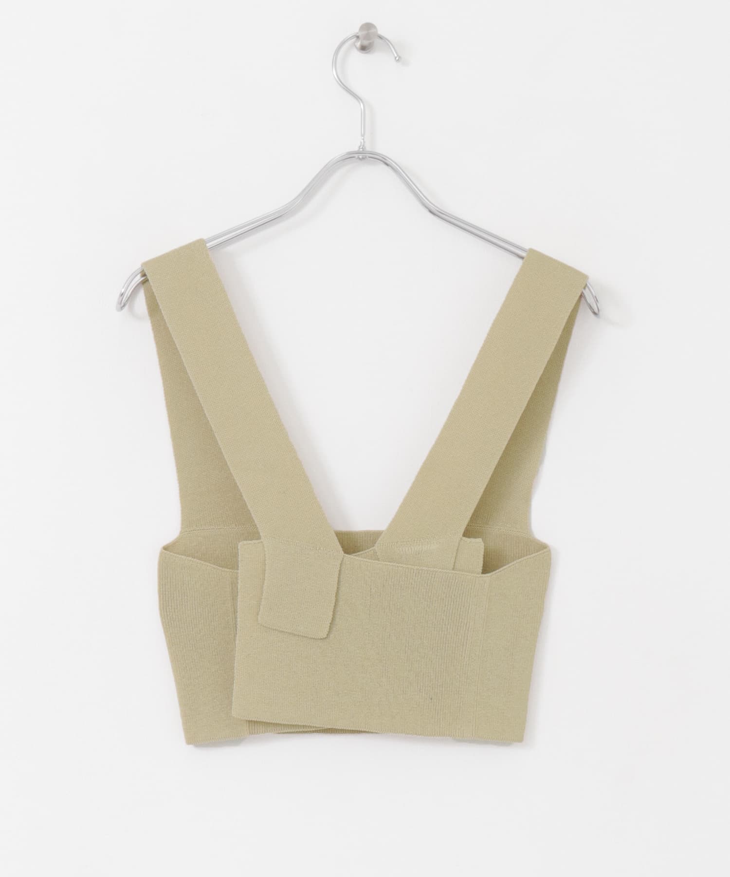 BACKクロスニットビスチェ BEIGE one