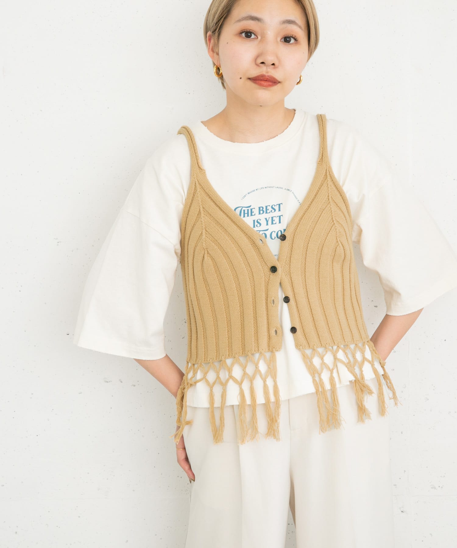 身長：157cm サイズ：one